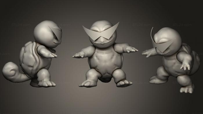Figurines simple (Squirtle, STKPR_1218) 3D models for cnc